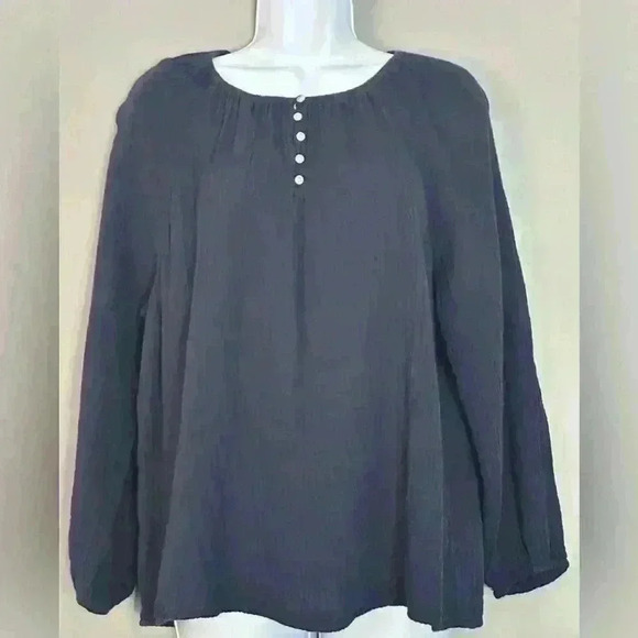 NYC Trends Blue Gauze Women's Blouse (303) - Picture 1 of 8